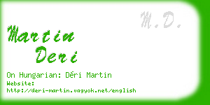 martin deri business card
